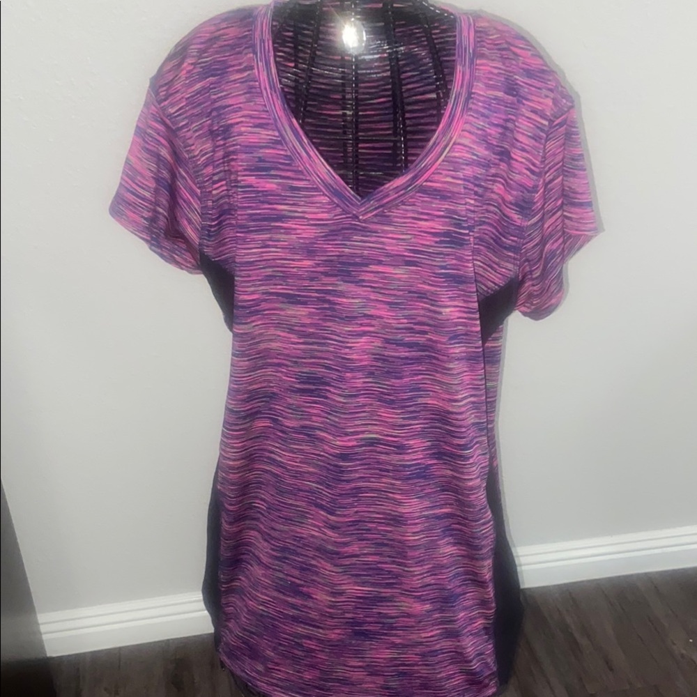 Beverly Hills Polo Club Graphic Purple and Pink Short Sleeve Tee